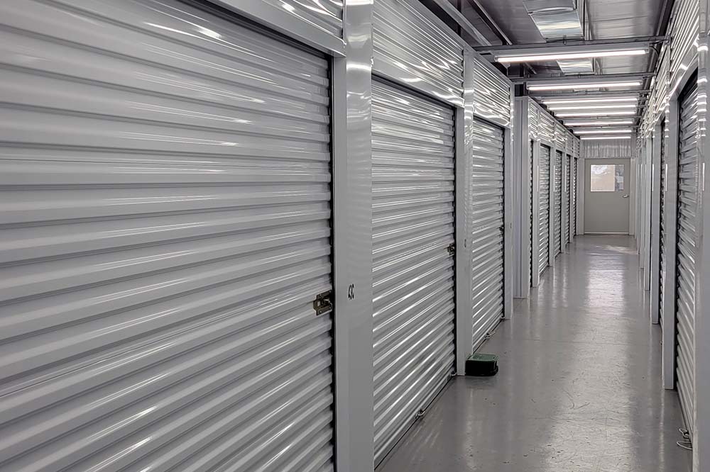 Inside of climate-controlled storage unit